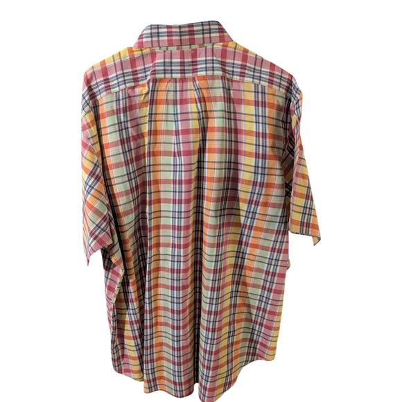 Ralph Lauren Blake Cotton Plaid Mens XXL Short Sleeve Button Down Shirt Pony - Picture 6 of 6